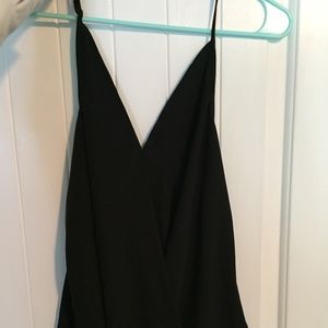 halter top sexy black tank top